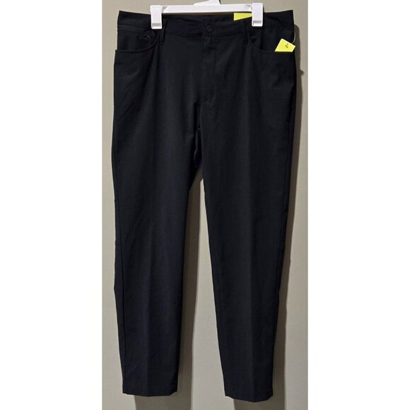 All in Motion Men's 38 x 30 Relaxed Fit Straight Leg Black Golf Athletic Pants - Picture 1 of 5